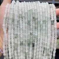 Einzelne Edelstein Perlen, Ice Jade, Bambus, poliert, DIY, 6x10mm, ca. 36PCs/Strang, verkauft von Strang