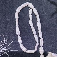 Perles de nacre de culture d'eau douce Biwa, perle d'eau douce cultivée, Pipa, DIY, blanc, 8-20mm Environ 15 pouce, Vendu par brin