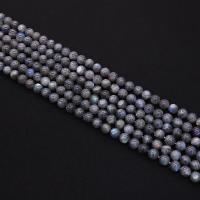 Perles en labradorite, Rond, DIY & normes différentes pour le choix, noire Environ 38 cm, Vendu par brin