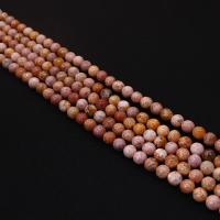 Single Gemstone Beads, Natural Stone, Round, DIY mixed colors Approx 38 cm 
