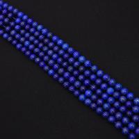 Natürlichen Lapislazuli Perlen, rund, DIY & verschiedene Größen vorhanden, blau, Länge:ca. 38 cm, verkauft von Strang