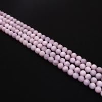 Single Gemstone Beads, Spodumenite, Round, DIY light purple Approx 38 cm 