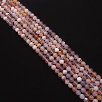 Achat Perlen, Weißer Kirschblüten-Achat, rund, DIY & verschiedene Größen vorhanden, gemischte Farben, Länge:ca. 38 cm, verkauft von Strang