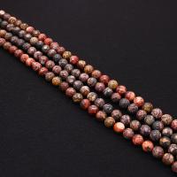 Leopard Skin Stone Bead, Round, DIY mixed colors Approx 38 cm 