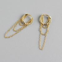 925 Sterling Silver Lever Back Earring, plated, fashion jewelry & for woman 36.5mm, Inner Approx 8mm 
