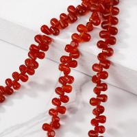 Natural Red Agate Beads, Teardrop, polished, DIY, red 