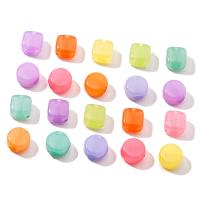 Volltonfarbe Kunststoff-Perlen, Kunststoff, DIY & verschiedene Muster für Wahl, Zufällige Farbe, ca. 100PCs/Tasche, verkauft von Tasche