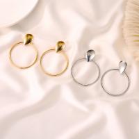 Zinc Alloy Drop Earring, Round, plated, fashion jewelry & for woman 