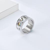 Anillo de dedo de acero Titanium de, Partículas de acero, Joyería & diverso tamaño para la opción, más colores para la opción, Vendido por UD