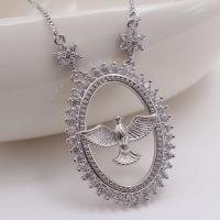 Cubic Zircon Micro Pave Brass Necklace, eagle, fashion jewelry & micro pave cubic zirconia 