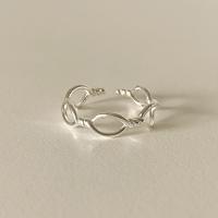 Sterling Silver Finger Ring, 925 Sterling Silver, Adjustable & fashion jewelry & for woman 