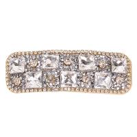 Hair Snap Clips, Crystal, with Zinc Alloy, Korean style & for woman & with rhinestone 