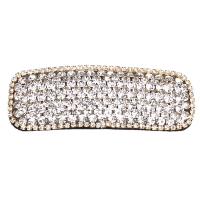 Hair Snap Clips, Rhinestone, with Zinc Alloy, Korean style & for woman 