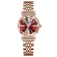 Women Wrist Watch, Zinc Alloy, with Glass & 304 Stainless Steel, plated, Life water resistant & japanese movement & for woman & with rhinestone 