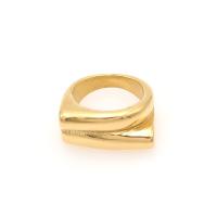 Stainless Steel Finger Ring, 304 Stainless Steel, 18K gold plated, fashion jewelry & for woman, golden, 11.5mm 