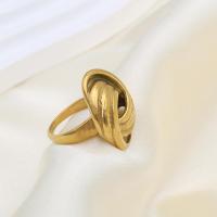 Stainless Steel Finger Ring, 304 Stainless Steel, 18K gold plated, fashion jewelry & for woman, golden, 25mm 