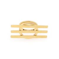 Stainless Steel Finger Ring, 304 Stainless Steel, Vacuum Ion Plating, fashion jewelry & for woman & hollow, golden 