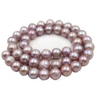 Natural Freshwater Pearl Loose Beads, Slightly Round, DIY purple Approx 36 cm 