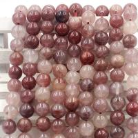 Gemischte Farbe Quarz Perlen, Lila Kirschquarz, rund, DIY & verschiedene Größen vorhanden, Länge:ca. 37 cm, verkauft von Strang