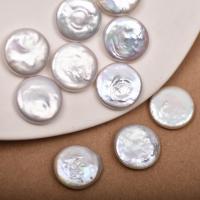 Button Cultured Freshwater Pearl Beads, Baroque, DIY white, 18-19mm 