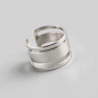Sterling Silver Finger Ring, 925 Sterling Silver, polished, fashion jewelry & for woman, 12.5mm, Inner Approx 17mm 