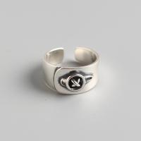 Стерлингового серебра кольцо, 925 пробы, маска, ювелирные изделия моды & Женский, 10mm, внутренний диаметр:Приблизительно 16.5mm, продается PC