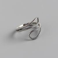 Sterling Silver Finger Ring, 925 Sterling Silver, Antique finish, fashion jewelry & for woman, 16mm, Inner Approx 16.5mm 