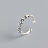 Sterling Silver Finger Ring, 925 Sterling Silver, Antique finish, fashion jewelry & for woman, 4mm, Inner Approx 16.5mm 