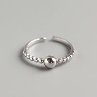 Sterling Silver Finger Ring, 925 Sterling Silver, polished, fashion jewelry & for woman, 4.7mm, Inner Approx 17mm 