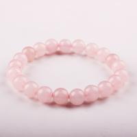 Quartz Bracelets, Rose Quartz, polished & for woman, pink Approx 20 cm 