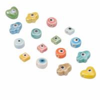 Mode Evil Eye Perlen, Porzellan, DIY & verschiedene Größen vorhanden & verschiedene Muster für Wahl, gemischte Farben, 10PCs/Tasche, verkauft von Tasche