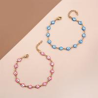 Evil Eye Jewelry Bracelet, 316 Stainless Steel, handmade, fashion jewelry & for woman Approx 18-23 cm 