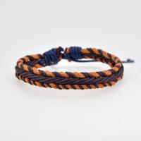 Friendship Bracelets, Cotton Fabric, with Synthetic Leather & Cotton Thread, handmade, fashion jewelry & for woman Approx 16-18 cm 