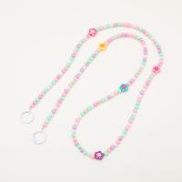 Fashion Mobile Phone Lanyard, Zinc Alloy, with Acrylic, plated, DIY Approx 60 cm 