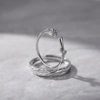 Стерлингового серебра кольцо, 925 пробы, Регулируемый & ювелирные изделия моды & разные стили для выбора, продается PC