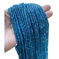 Single Gemstone Beads, Apatites, Square, polished, DIY, blue, 2mm, Approx 