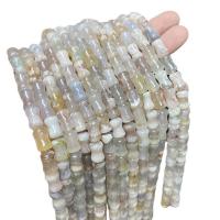 Achat Perlen, Weißer Kirschblüten-Achat, Bambus, poliert, DIY, 8x12mm, ca. 31PCs/Strang, verkauft von Strang