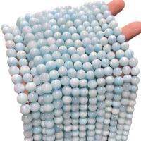 Single Gemstone Beads, Larimar, Round, polished, DIY 