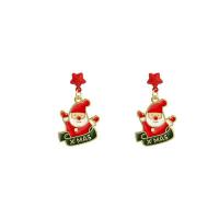 Christmas Earrings, Zinc Alloy, gold color plated, Christmas Design & fashion jewelry & for woman 