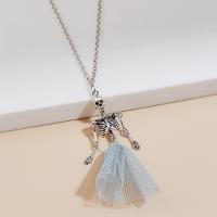 Halloween Necklace, Zinc Alloy, silver color plated, Halloween Design & fashion jewelry & for woman Approx 53.5 cm 