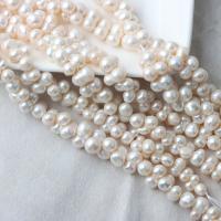 Perles nacres baroques de culture d'eau douce , perle d'eau douce cultivée, DIY, blanc, 13-18mm*9-10mm Environ 37-39 cm, Vendu par brin