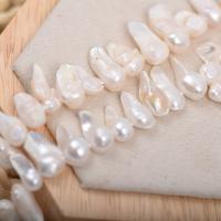Baroque Cultured Freshwater Pearl Beads, DIY, white, 10-20mm*7-8mm Approx 37 cm 