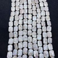 Baroque Cultured Freshwater Pearl Beads, Rectangle, DIY, white Approx 38 cm 