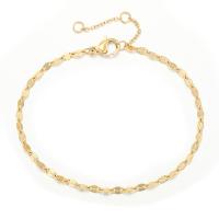 Stainless Steel Chain Bracelets, 316L Stainless Steel, with 3cm extender chain, Vacuum Ion Plating, fashion jewelry & for woman, golden, nickel, lead & cadmium free Approx 15 cm 