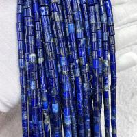 Natürlichen Lapislazuli Perlen, Zylinder, DIY, blau, 5x7mm, Länge:ca. 38 cm, verkauft von Strang