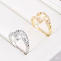 Rhinestone Brass Finger Ring, plated, fashion jewelry & for woman & with rhinestone [