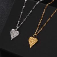 Stainless Steel Jewelry Necklace, 304 Stainless Steel, with 1.97inch extender chain, Heart, Vacuum Ion Plating, fashion jewelry & for woman Approx 17.7 Inch 