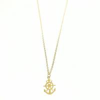Titanium Steel Jewelry Necklace, Ship Wheel, Vacuum Ion Plating, fashion jewelry & Unisex Approx 50 cm 