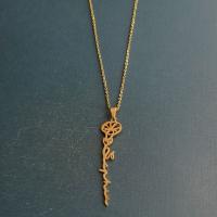 Titanium Steel Jewelry Necklace, Vacuum Ion Plating, fashion jewelry & Unisex Approx 50 cm 
