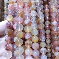 Perles de pierre gemme unique, Le Golden healer quartz, Rond, DIY & normes différentes pour le choix cm, Vendu par brin